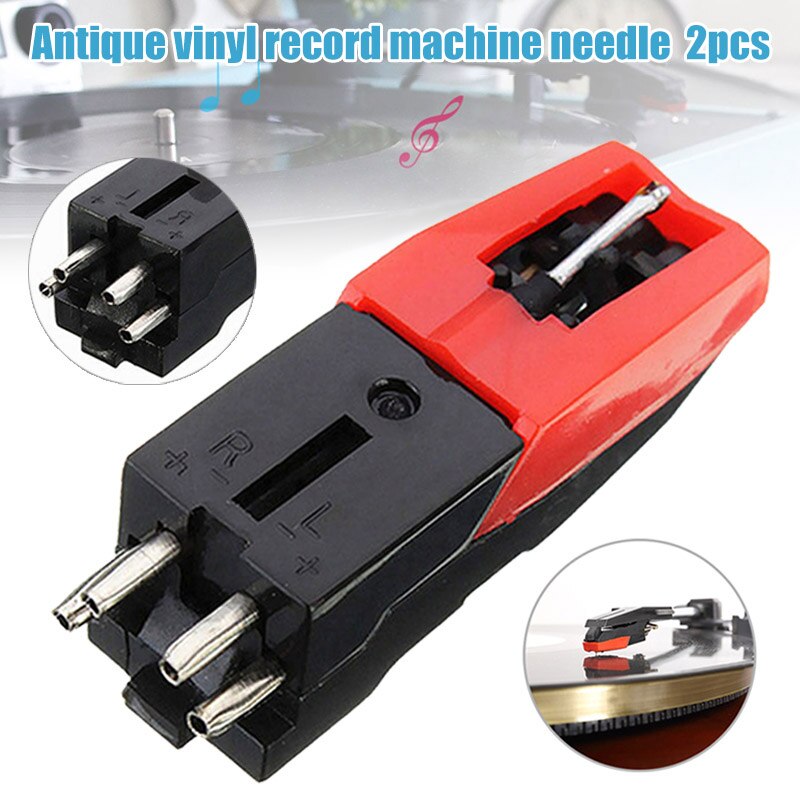 2Pcs Turntable Cartridge with Needle Stylus for LP Vinyl Record Player NK-Shopping