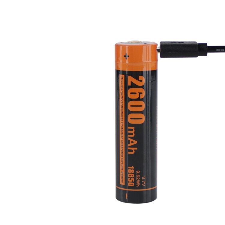BORUiT 100% Original 18650 3.7 v 2600/2200/4000mAh Lithium Rechargeable Battery For Flashlight Headlamp Batteries: 1 pcs 2600mAh