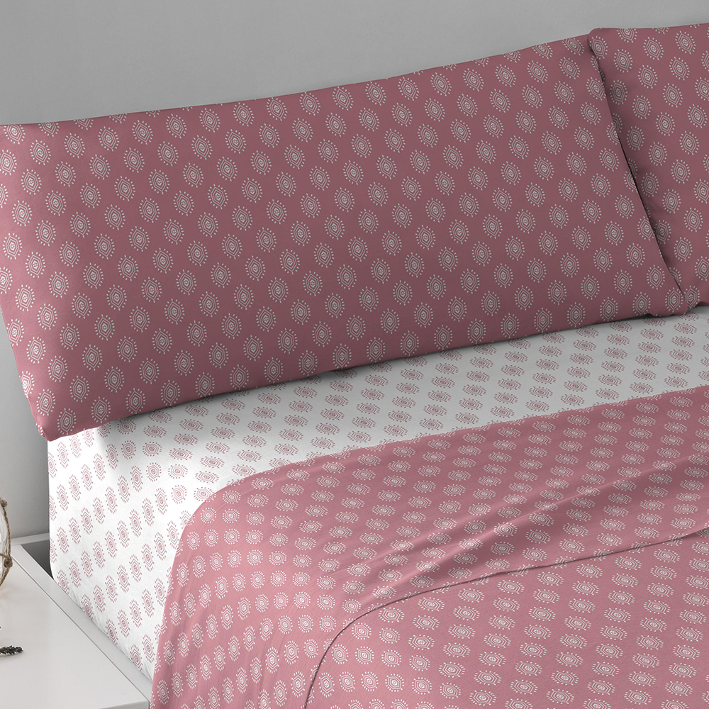 PimpamTex- Juegos de sábanas King Size para cama 180 | Ropa de Cama Grande con 4 Piezas de Polialgodón con Estampados Originales: Garnet Medal