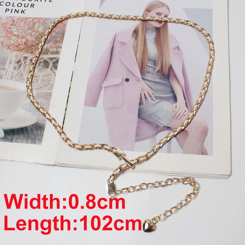 Cetiri Vrouwen Mode Metalen Heup Ketting Riem Elegante Goud Zilver Franjes Ring Taille Keten Kleding Riemen: Style 13