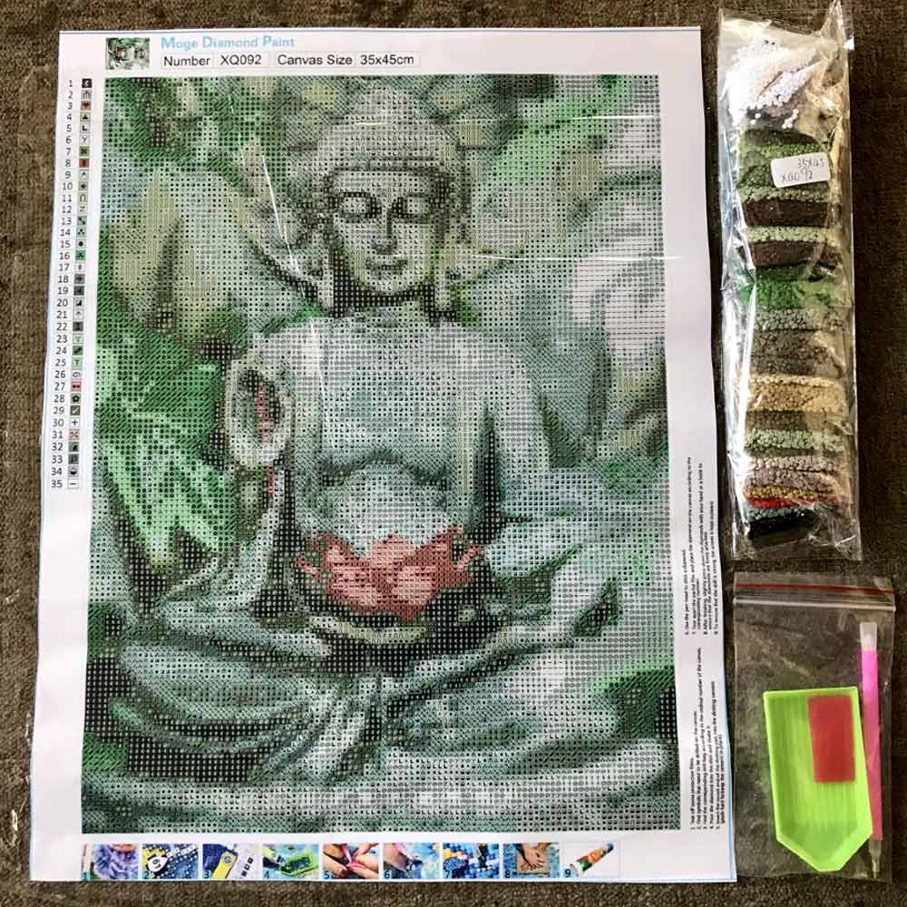 Estatua de Buda retrato para pintar con diamantes religión redonda completa taladro nuveaute DIY5D mosaico bordado punto de cruz decoración para el hogar