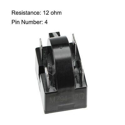 Refrigerator PTC Starter Relay 12 Ohm 4 Pin Compressor Overload Protector 1/2HP