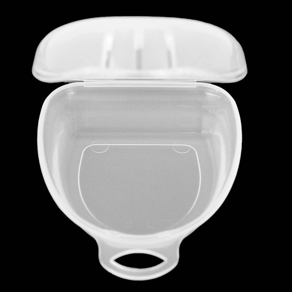 Genomskinlig plast munskydd väska ortodontisk tandhållare låda protes förvaring munskydd behållare väska