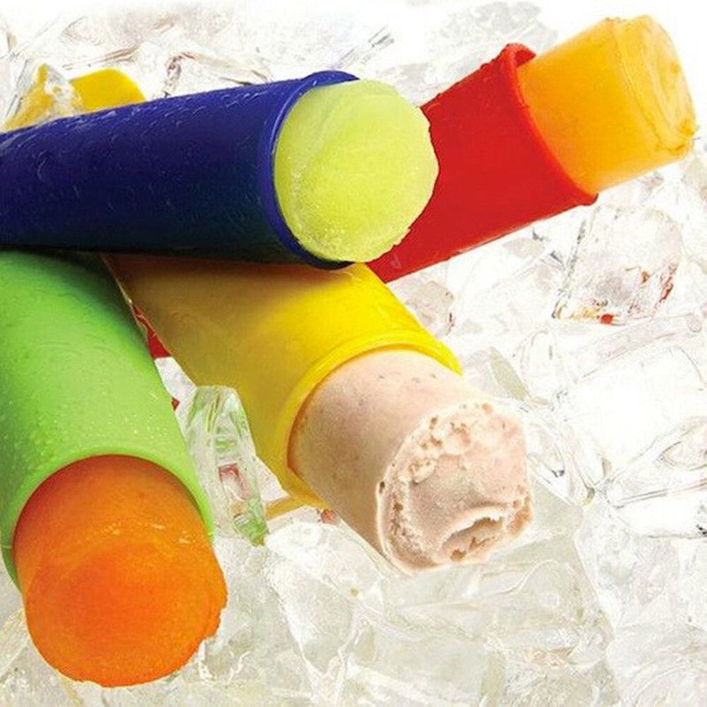 6x Silicone Push Up Frozen Stick Ice Cream Pop Yogurt Jelly Lolly Maker Mould