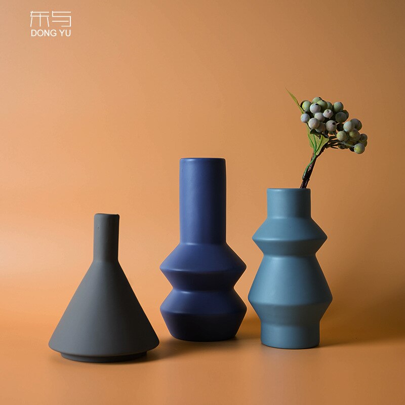 Gedroogde Bloemen Versierd Met Vazen Eenvoudige Vaas Keramische Woonkamer Home Decoraties Vazen Voor Decoratie Vaas Decoratie