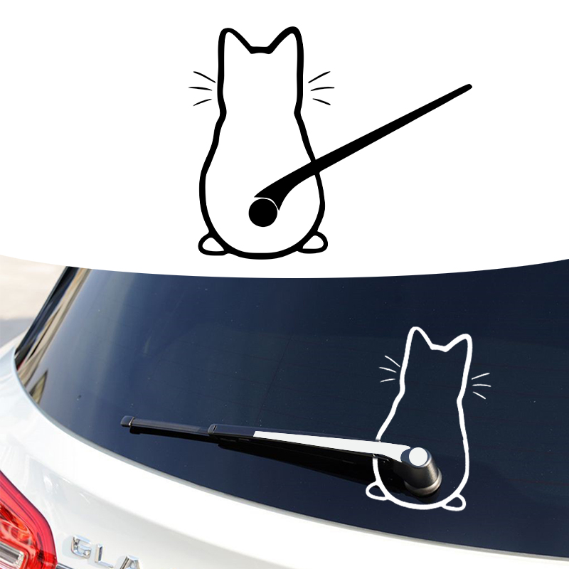 Auto-Innenaufkleber, Kunstdesign, lustige Autoaufkleber für Katzen, Fenster, Heckscheibe, Auto-Dekoration, Auto-Styling-Aufkleber und Abziehbilder