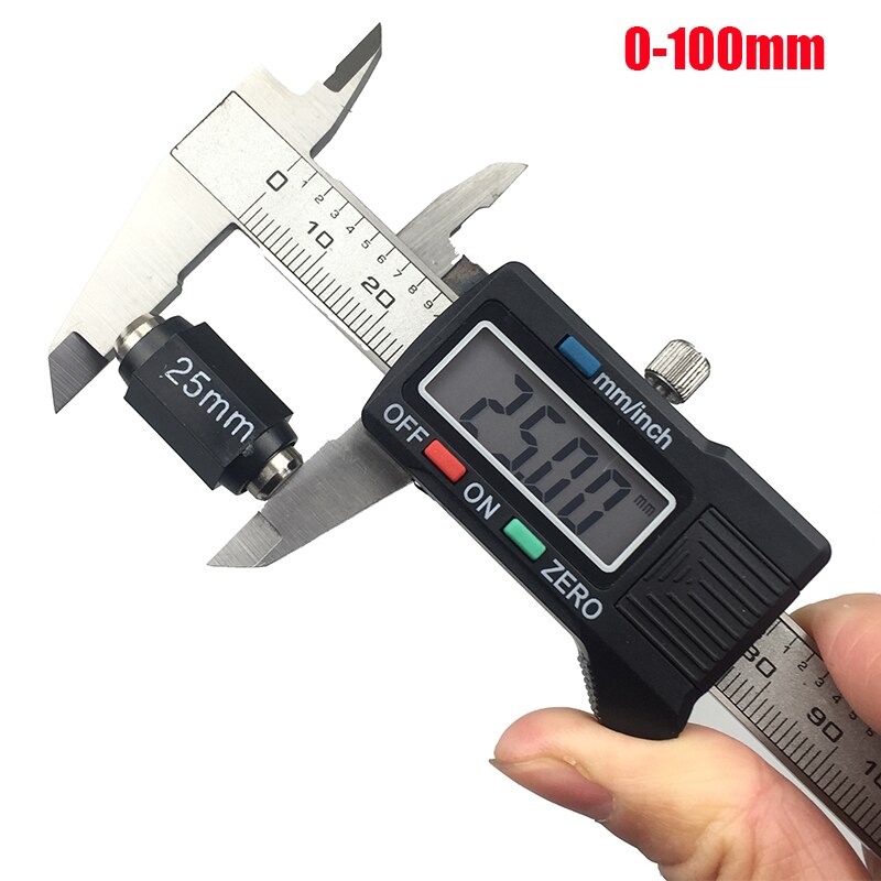 0-150mm 200mm 300mm Stainless Steel Digital Caliper Origin Mode Electronic Vernier Caliper Micrometer Digitaler Messschieber BOX: 0-100mm stainless