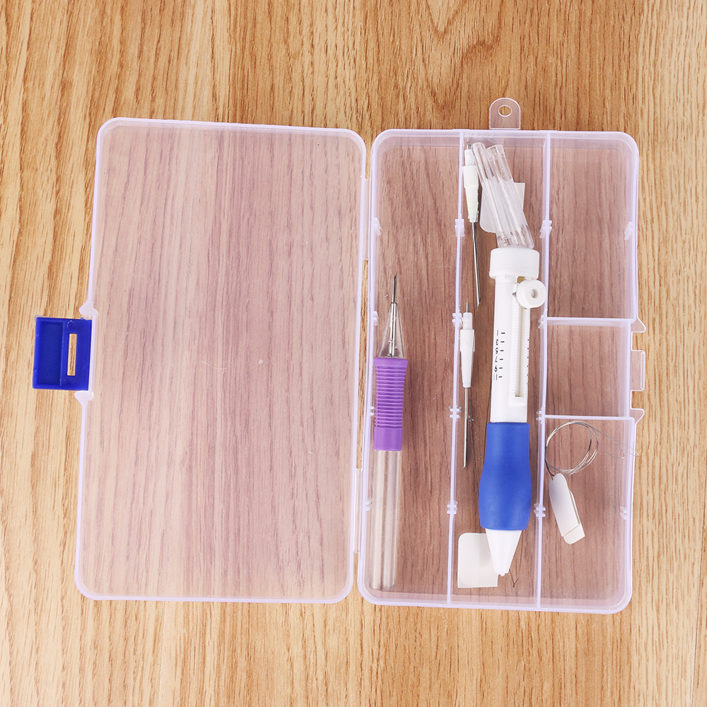 9x Embroidery Punch Needle Kit Stitching Tool Set Magic Embroidery Needle Pen Weaving Tool Knitting Sewing Tools for DIY Sewing