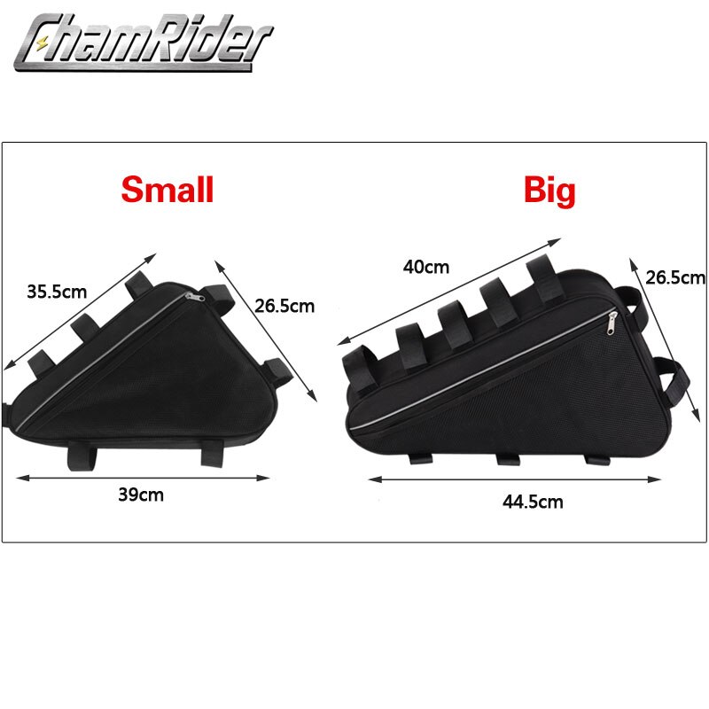 36V 48V 60V 72V E-BIKE Elektrische Fiets Driehoek Batterij Tas Zwart Fietsframe Driehoek Zakken Belasting 126 Cellen