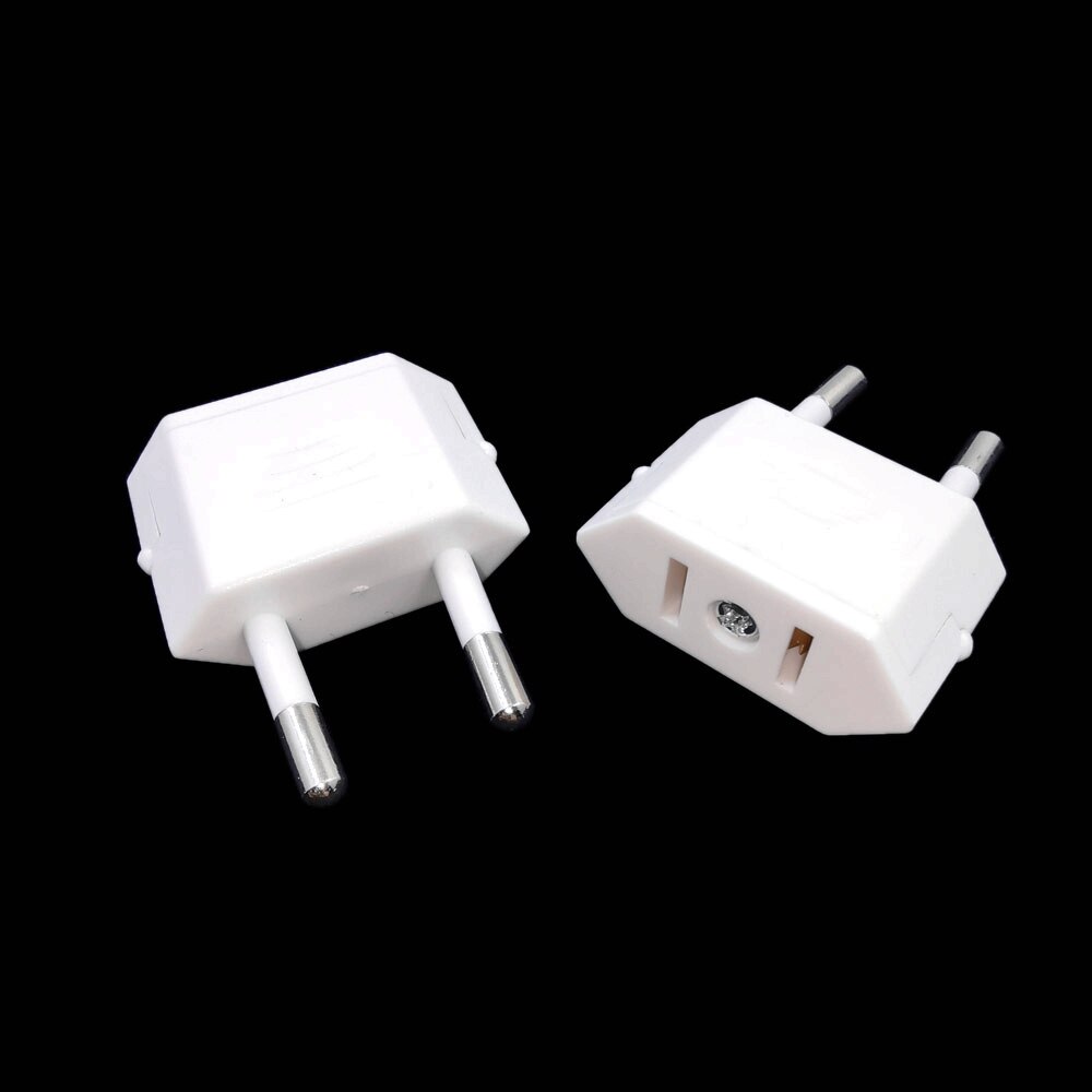 EU Travel Power Adapter American China US To EU Euro European Type C Plug electric Adapter AC Electrical Socket Outlet: White