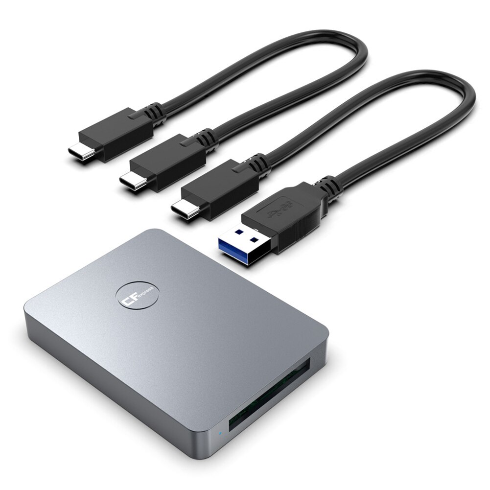 Kortinlukija sovitin flash-muistikortti  cr316 alumiiniseosta usb 3.1 gen 2 10 gbps cfexpress type b kortinlukija
