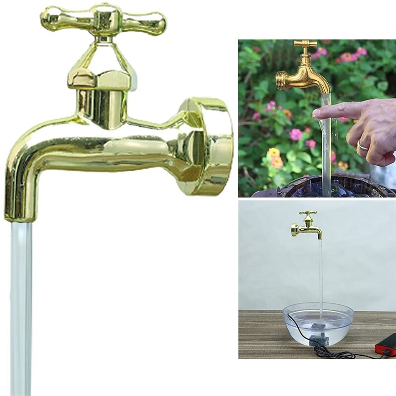 Kit de fuente de agua flotante para jardín, kit de grifo flotante Invisible, para decoración artística de patio, mejor boquilla