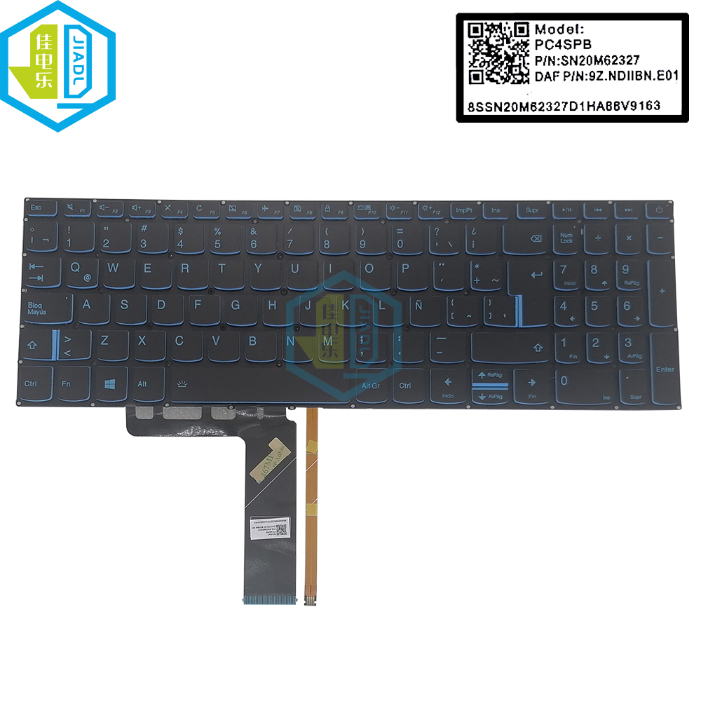 Laptop Backlit Latin Spanish Keyboard For Lenovo IdeaPad L340-15IRH L340-17API S145-15IWL S145-15AST S145 15IKB L340 SN20M62327: WHITE