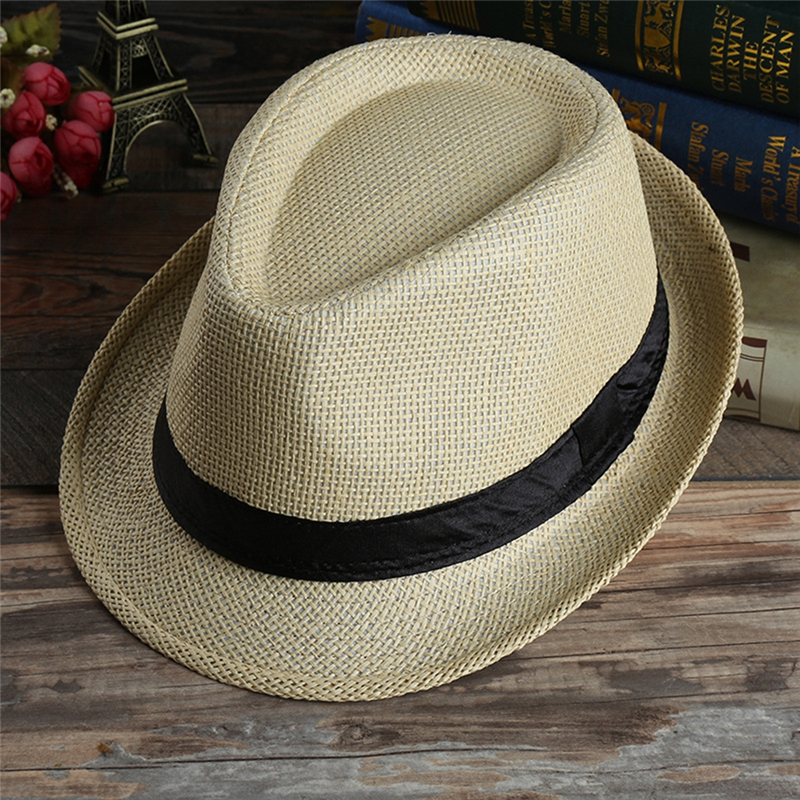 Imixlot sommer vestlig cowboy stråhatt unisex utendørs kul avlet brem solbeskyttelseshatt Strand solskjermhatt