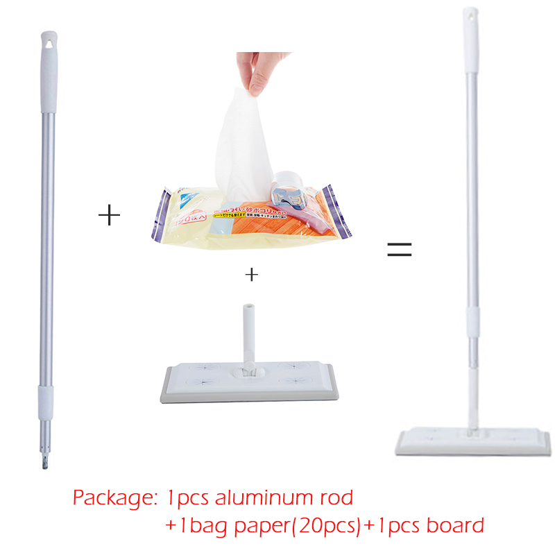 Fregona plana multifuncional 3 en 1, removedor de pelo de suelo, mopa electrostática seca con juego de limpieza de papel, herramienta de limpieza doméstica: Resin pad 01