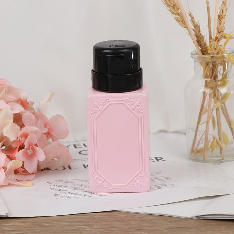 100/180/210ml Lege Pomp Dispenser Nagellak Remover Fles Liquid UV Gel Polish Nail Art Schoon aceton Fles: 210ML  3