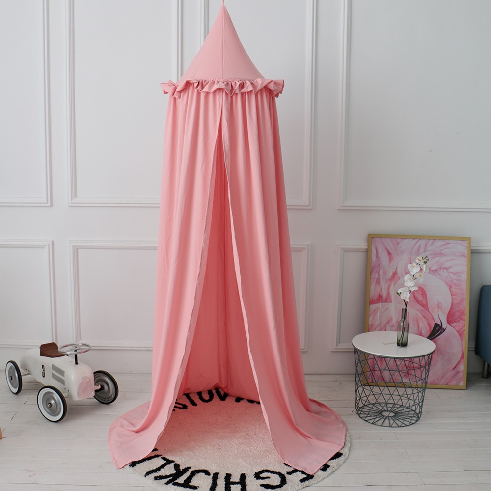 Kids Girls Tents Play House Baby Teepee for Children Princess Tipi Tent Canopy Baby Crib Netting Round Hung Dome Net Room Decor