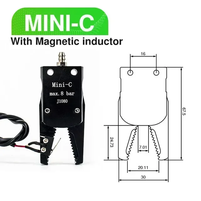 Pneumatic Gripper Manipulator Fixture for Injection Molding Grab With Sensor Switch Water Spout Clip Robot Arm Fixture Cylinder: Grass green