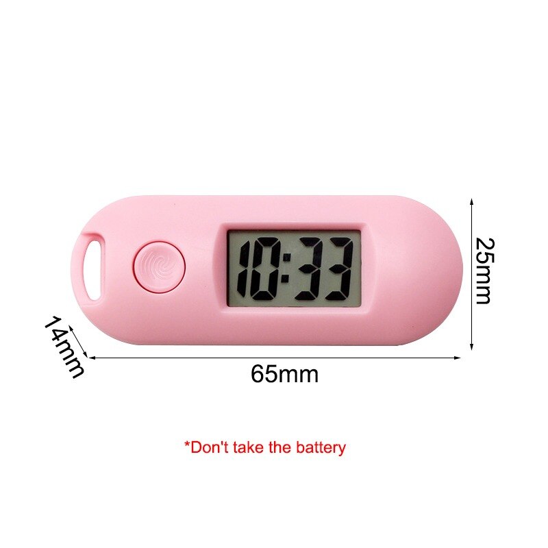 Mini Portable Student Keychain Watch Digital Electronic Watch Quiet Test Pocket Watch Green Backlight LCD Display Digital Clock