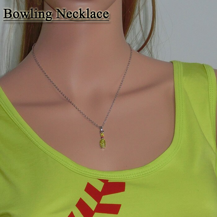 Collar deportivo Bowling collar diamantes de imitación cristal Bling para deportes niñas blanco amarillo