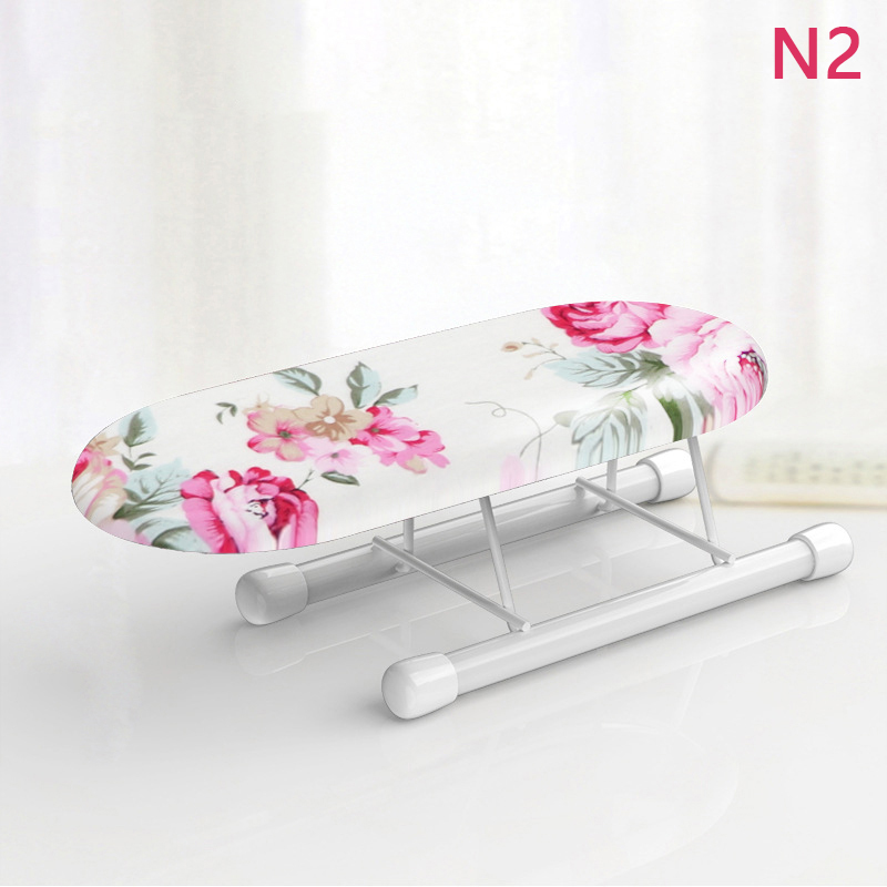 Folding Mini Ironing Board with Folding Legs Portable Household Clothes Ironing Rack Home Supplies Heat Resistant Ironing Cover: Yellow