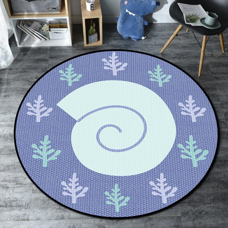 Tapis rond animaux de dessin animé 100cm, tapis rampant pour bébé, panier suspendu, coussin de chaise, tapis de sol, tente de jeu