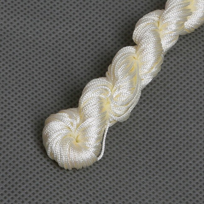 24meters Length & 1mm Diameter Chinese Knot Macrame String Wire Cord Thread for DIY Necklace Bracelet Braided String: Beige