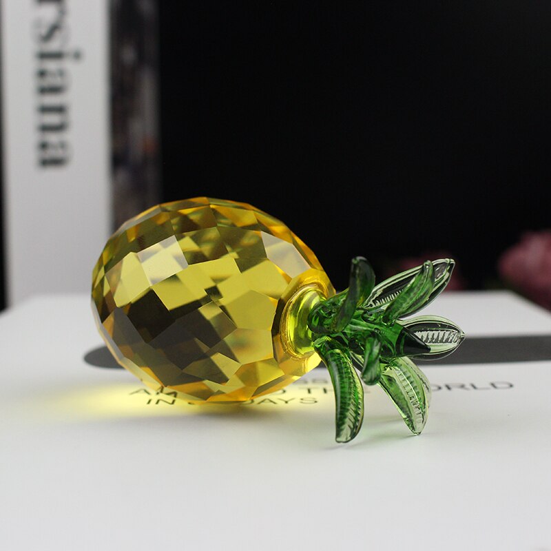 Krystal ananas frugt glas papirvægt kontor hjem dekoration fest ornament tilbehør bryllup jul