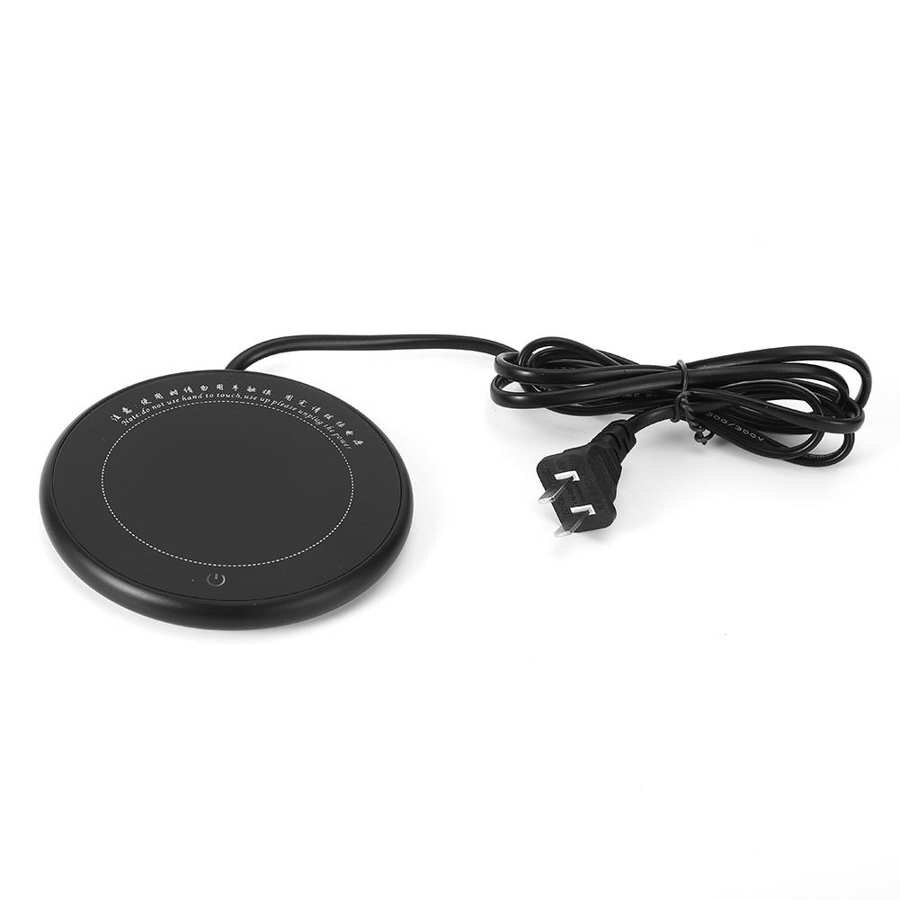 Czarny kubek mata grzewcza filiżanka robić kawy i mleka podgrzewacz robić kubków termostatyczna płyta grzewcza podstawka podgrzewacz robić kawy dla Dom gabinet CN wtyczka 220V