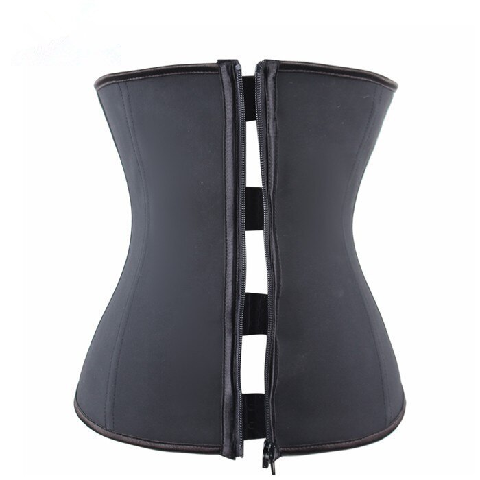 Gaine Amincissante à la taille, Zip et 3 crochets, Gaine de taille, désossée en acier et sculpteur du corps, cintrée à la taille, Corset, Gaine Amincissante