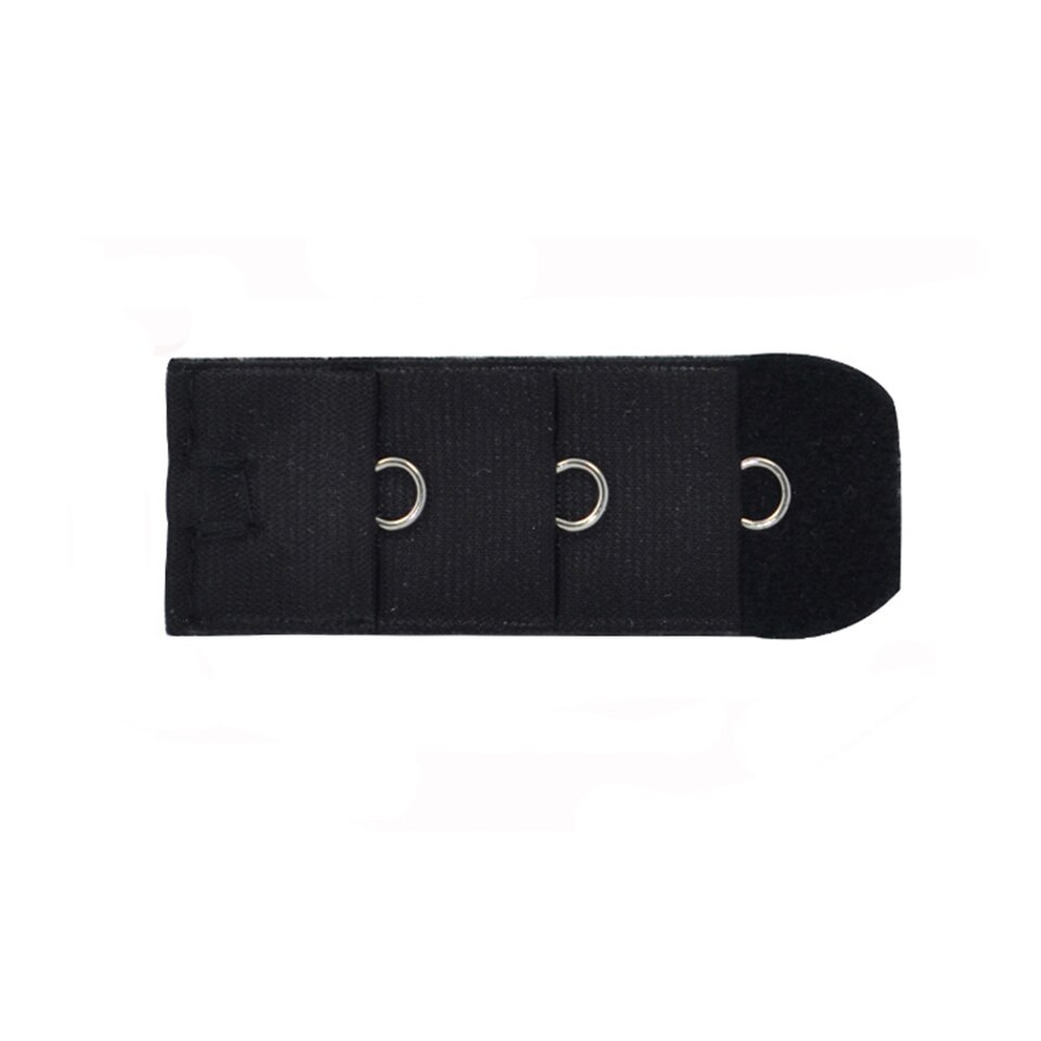 1 Hooks 3 Rows Bra Hook Extenders Lengthened Bra Clasp Strap Women Bra Extender Accessories: black