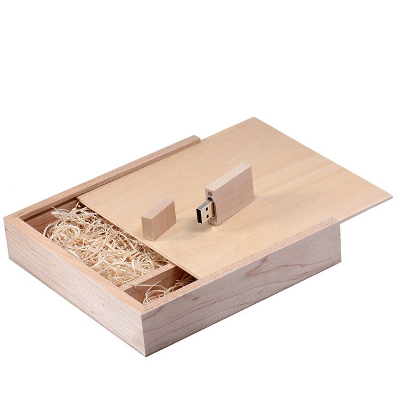 Jaster usb 2.0 gratis logo esdoorn fotoalbum hout + doos usb-stick pendrive 8gb 16gb 32gb 64gb fotografie  (170*170*35 mm: 4gb / B
