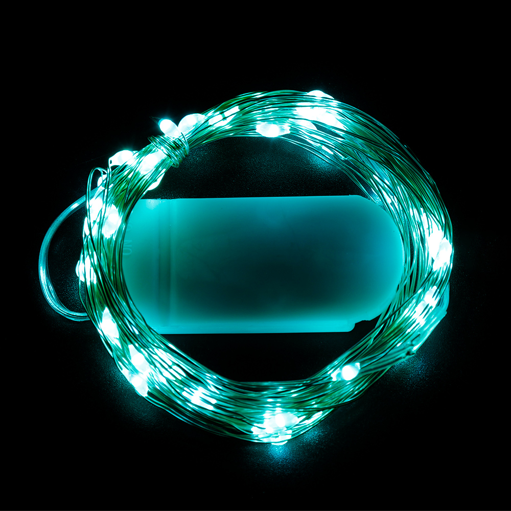 10M Led Koperdraad String Lights Batterij Aangedreven Garland Fairy Verlichting Snaren Voor Wedding Party Kerst Decoratie: green / 350W