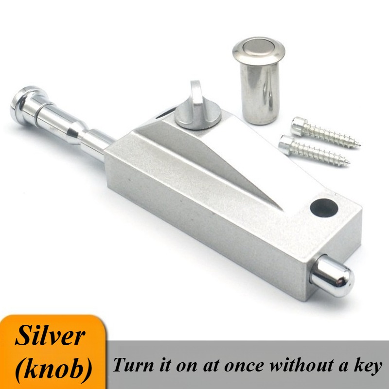 Revolving Door Latch Lock FramedSpring Floor Latch Iron Door Floor Lock Wood Door Open Mounted Floor Lock Universal: Yellow