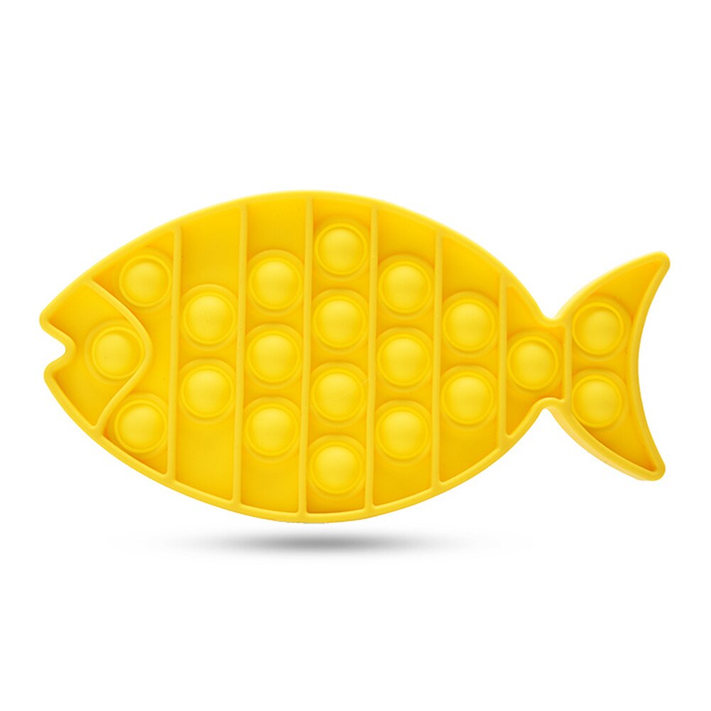 Push Blase Zappeln Sensorischen Spielzeug Fisch Katze Fokus Ausbildung Tabletop Spiel Puzzle Stress Reliever Stress Pädagogisches Spielzeug: Yellow Fish