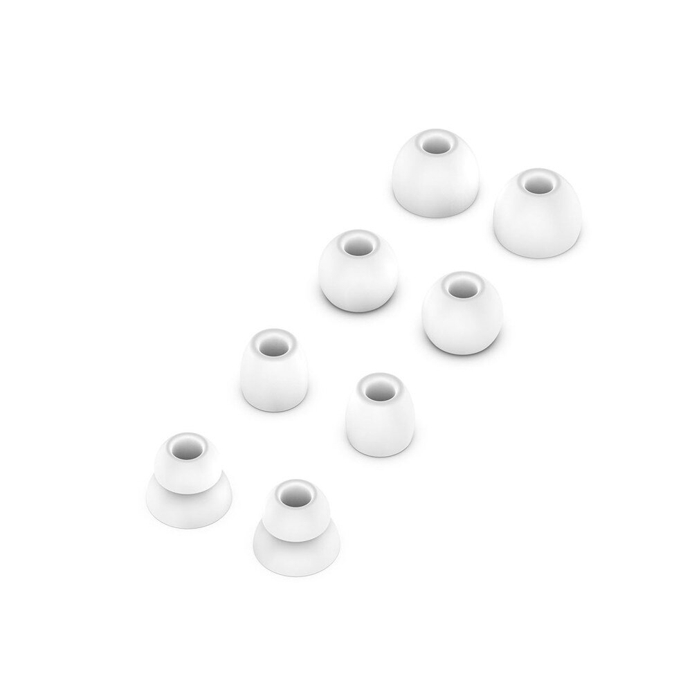 Coque en silicone pour écouteurs intra-auriculaires coussin pour Beats Powerbeats Pro/Powerbeats 3 sans fil Bluetooth 3 tailles + étuis à double bride: WHITE