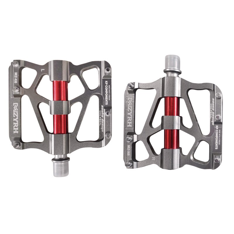 MZYRH-pedales antideslizantes para bicicleta de montaña, accesorio de aleación de aluminio, resistentes al agua, X6: X6L-titanium red