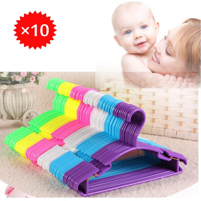 10 stks/partij Kinderen Plastic Hangers Kleding Jas Broek Bar Baby Peuter Hanger Cabide Kleerhanger Haak