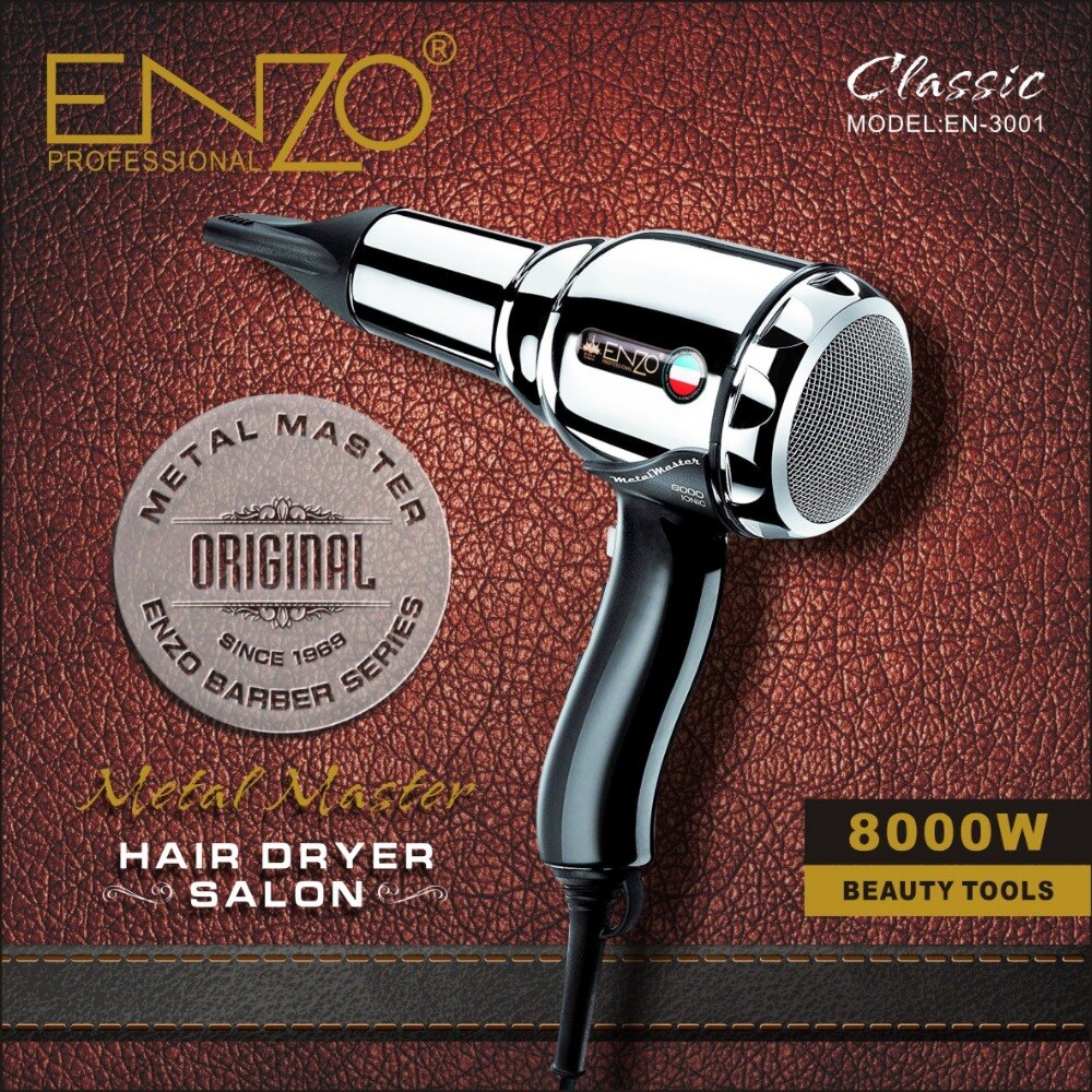 ENZO Hair Dryer Brush 8000W Negative Ionic Blow Dryer Strong Wind Powerful Salon Hairdryer Diffuser for Hair Dryer