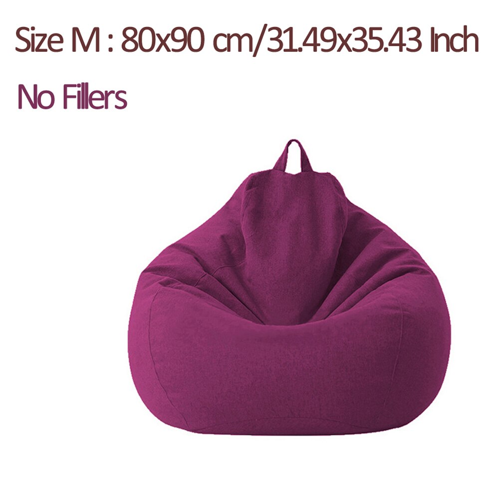 Sitzsack Sofa Stuhl keine füllstoff Tuch stuhl liege sitz sitzsack kissen Große Sitzsack Gefüllte Lagerung für freundlicher Erwachsene 70*80cm: M Violett
