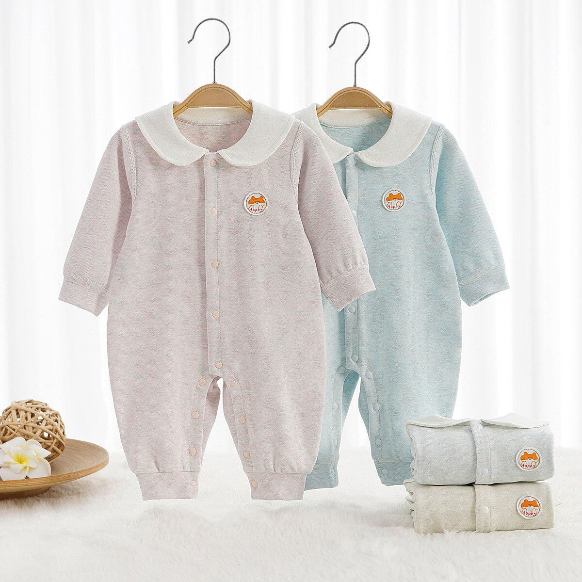 vier jahreszeiten Baby Mädchen Strampler Air-con Kleidung 0-18M Neugeborenen Jungen Strampler Baumwolle Langarm overall Outfit Kleidung für Kinder