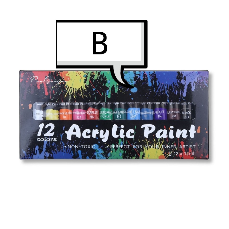 Set di vernici acriliche 12/24 colori pittura ad olio acrilica ad acquerello pigmento per artisti che disegnano vernici murali in pietra ceramica tubi artigianali