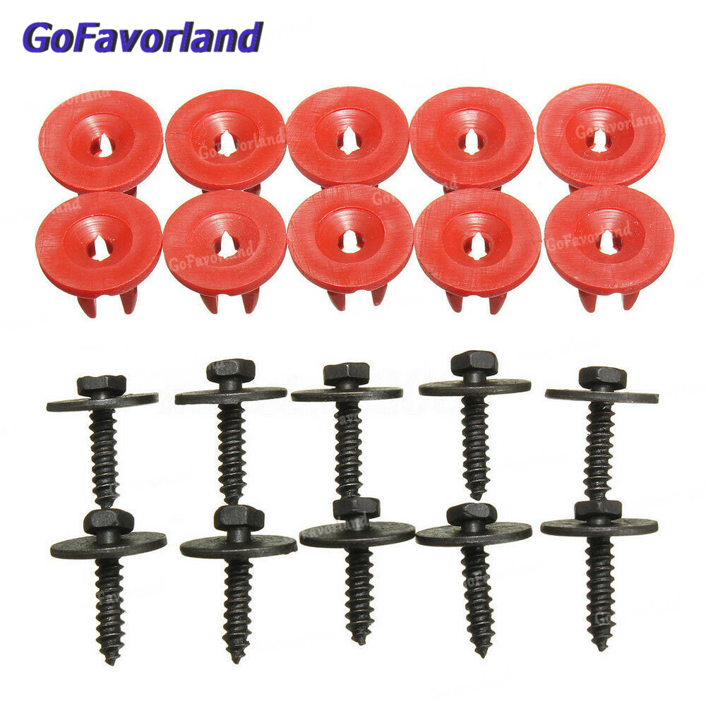 20 stk bilmotor underbakke dæksel clips bundskjold beskyttelse skruer auto fastener clips nitte til ford c-max s-max