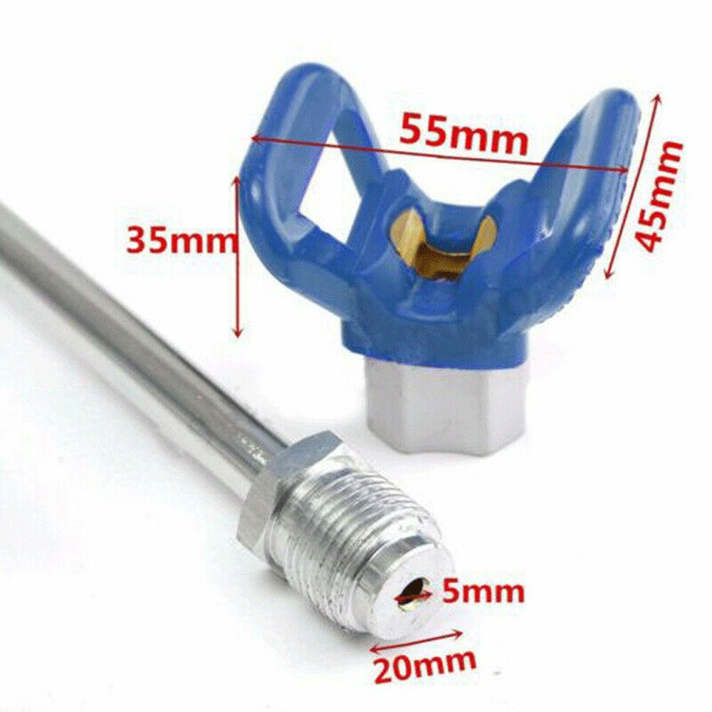 US Airless Paint Sprayer Spray Gun Base Tip Extension Pole Rod 20 30 50 75cm 100cm Fluid Atomizing Non-Friable Nozzle Bar