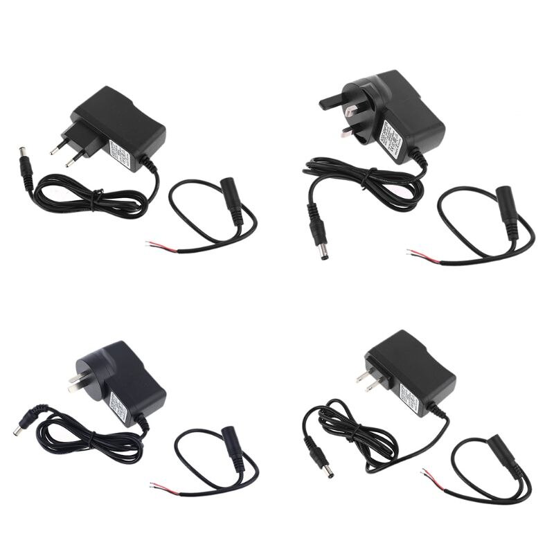 5.5 x 2.1mm ac-konverteradapter  dc 3v 1.5a strømforsyning d aa batterieliminator 746d