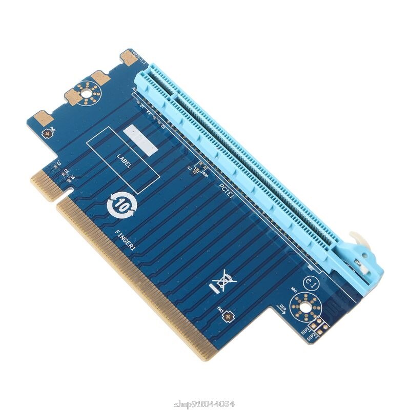 PCI Express 16X Riser PCIe Graphics Card PCI-E Steering Card 90 Degrees Right Angle Riser Adapter for 1U 2U Host 4/6cm D24 20: Blue