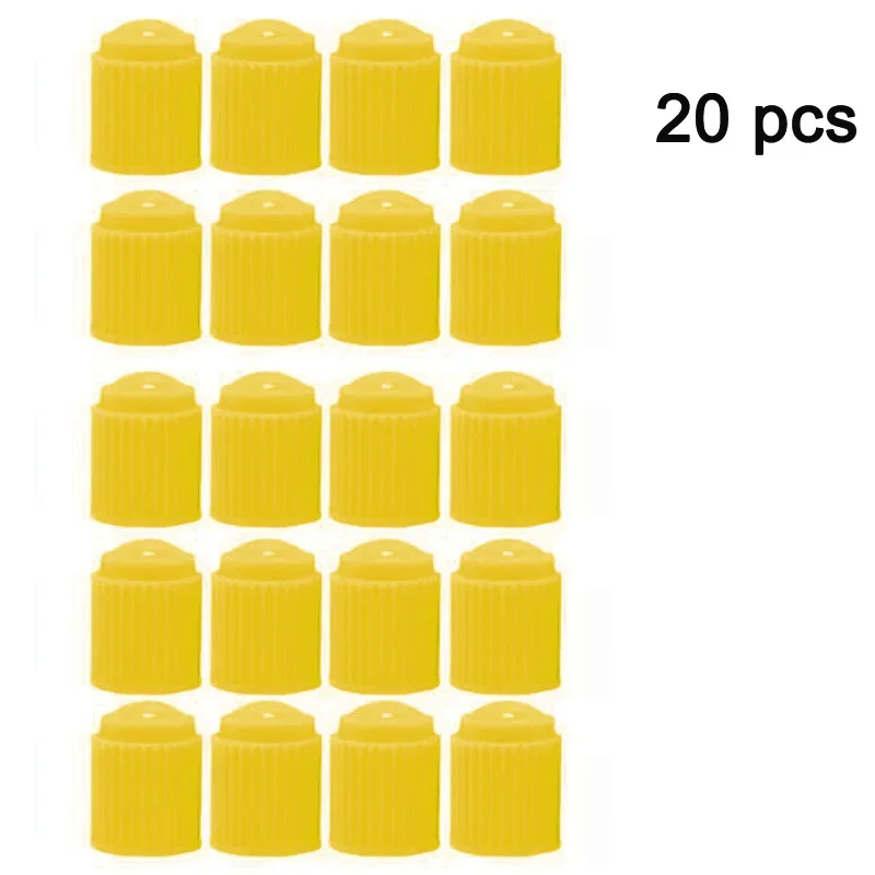 20 piezas tapas de válvula de neumático de bicicleta de plástico negro con cubiertas de anillo de goma O válvula de polvo en forma de cúpula para motocicletas y coches: Marfíl