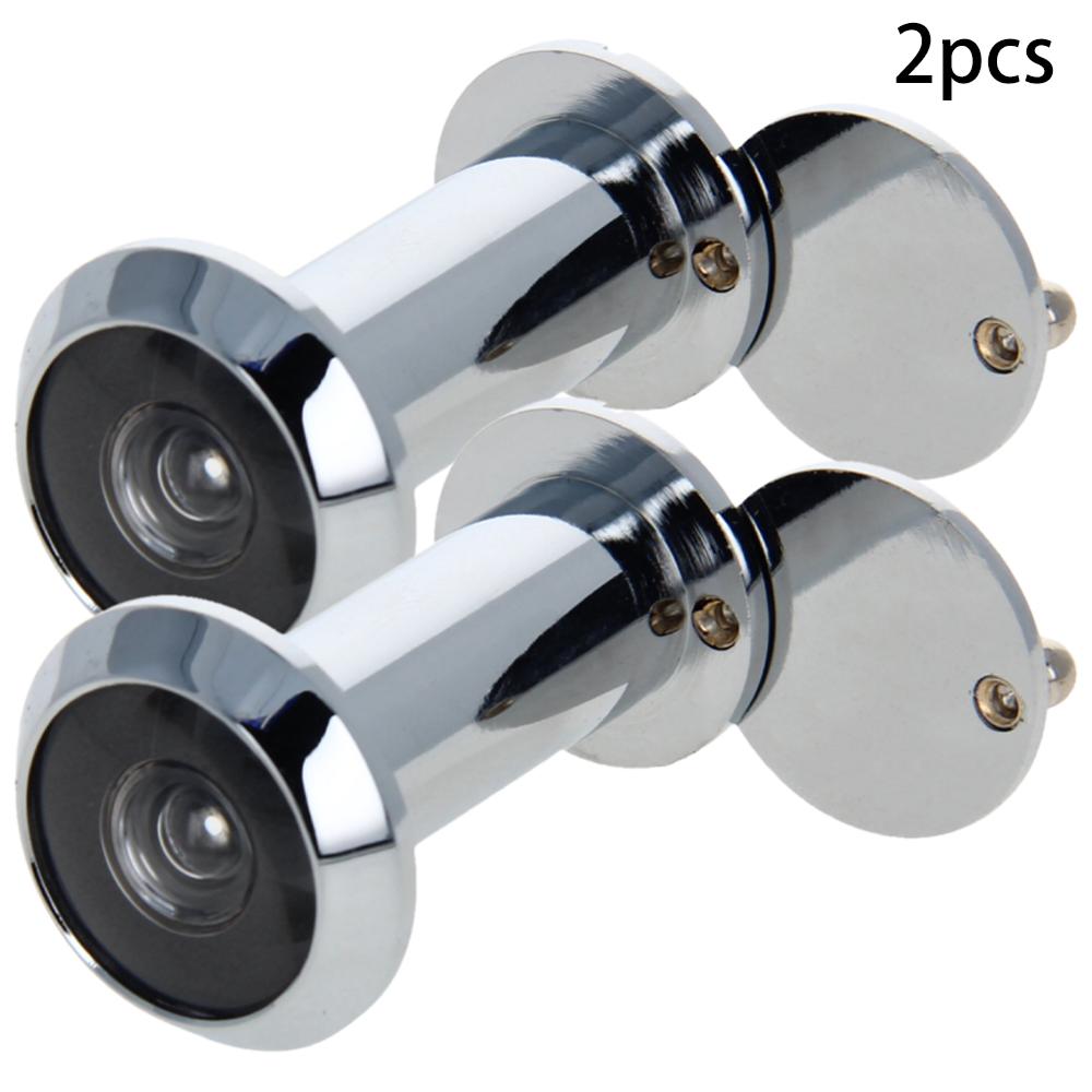 1/2/3Pcs Door Viewer Wide Viewing 200 Degree for Home Office Hotel Suitable for 35-60mm Thick Doors Security Door Eye Viewer: Bright Light x2pcs