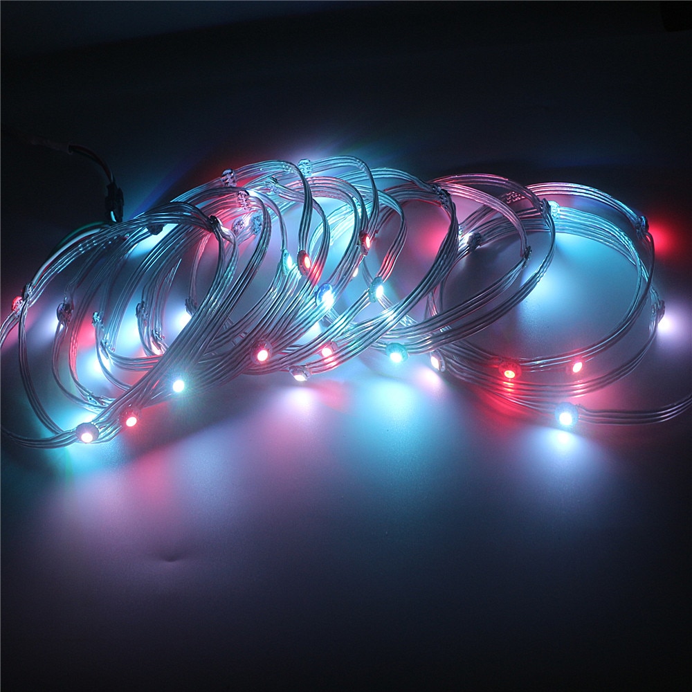 50-500 stücke DC5V WS2812B Vor-gelötet auf Kühlkörper 5050 RGB LED-modul Adressierbare Streifen Licht WS2812 IC Pixel LED-modul Schnur