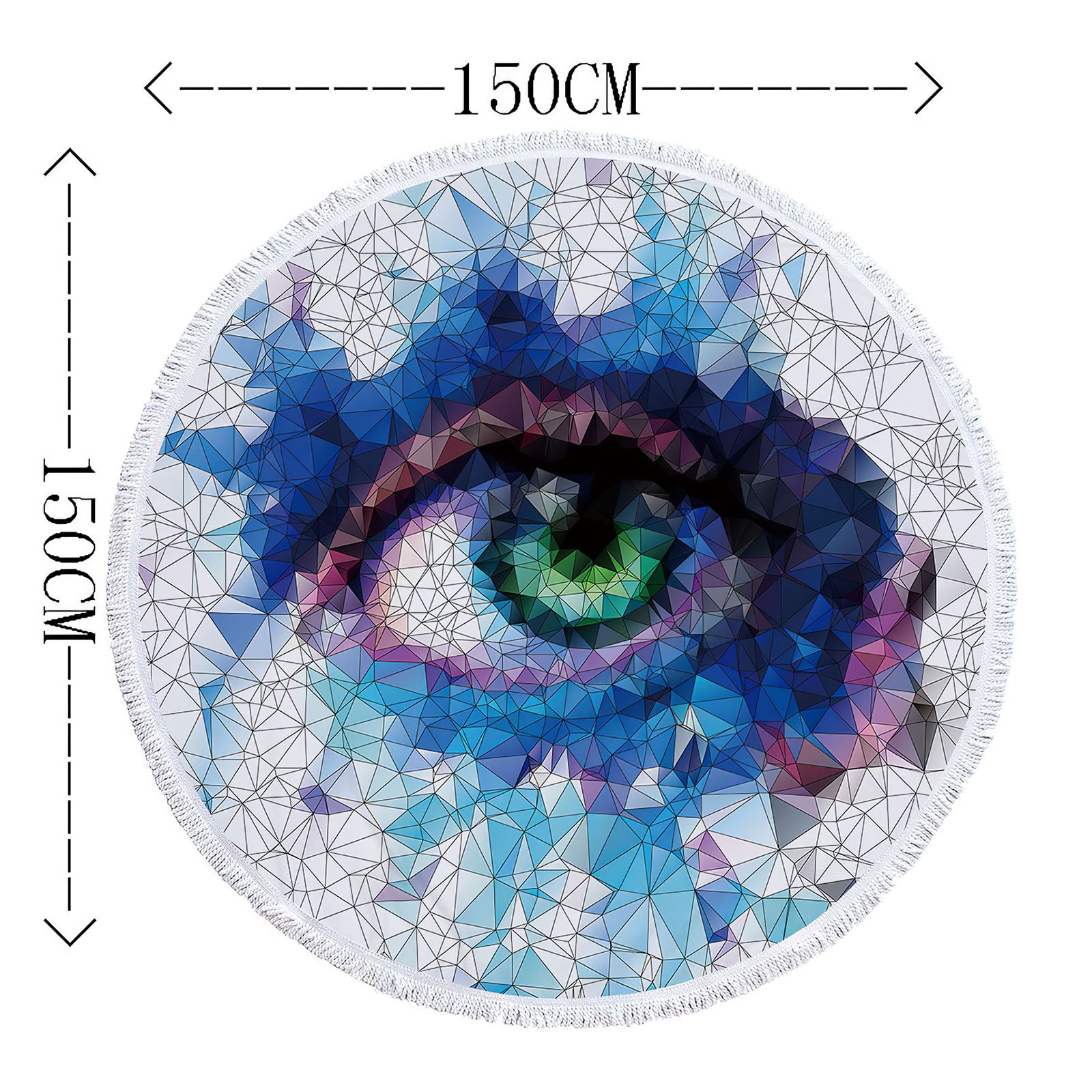 Toallas De playa redondas para verano, toalla De ducha De baño gruesa, 150cm, círculo, playa, natación, Yoga, cubierta